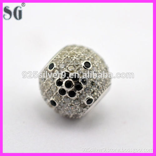 Beautiful 925 silver authentic silver charms with colourful crystal stone inlayed